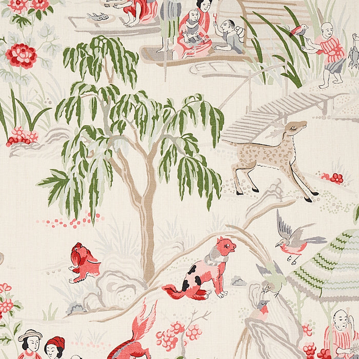 Schumacher Yangtze River Ivory Fabric 176774