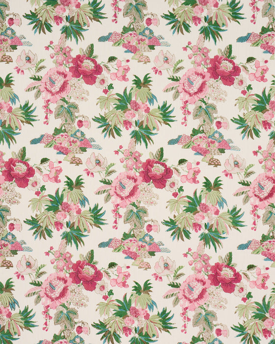 Schumacher Floribunda Document Fabric 176780