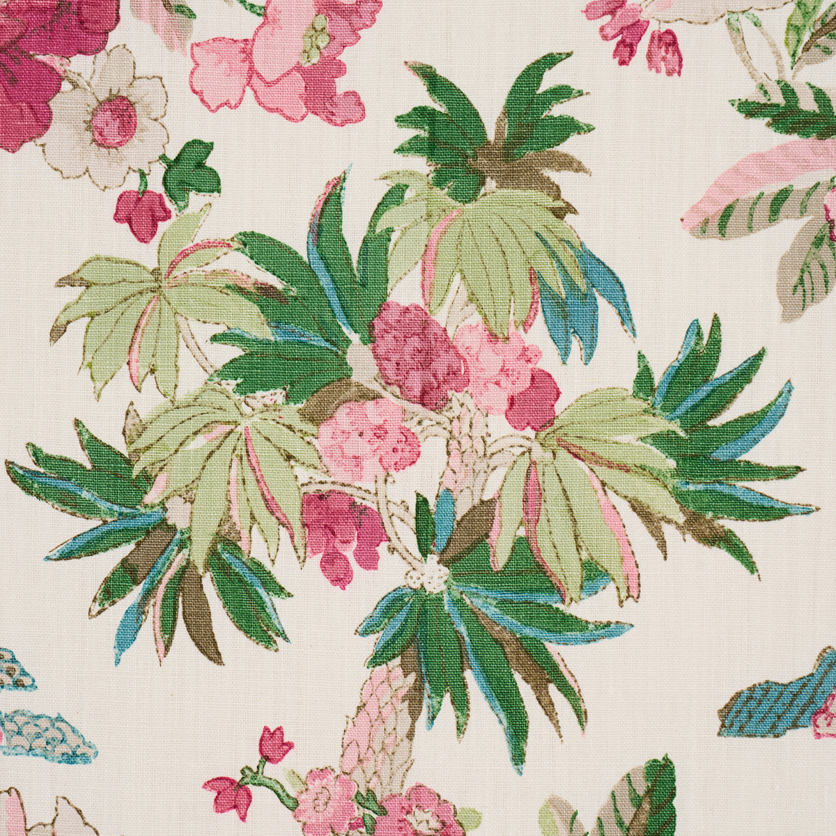 Schumacher Floribunda Document Fabric 176780