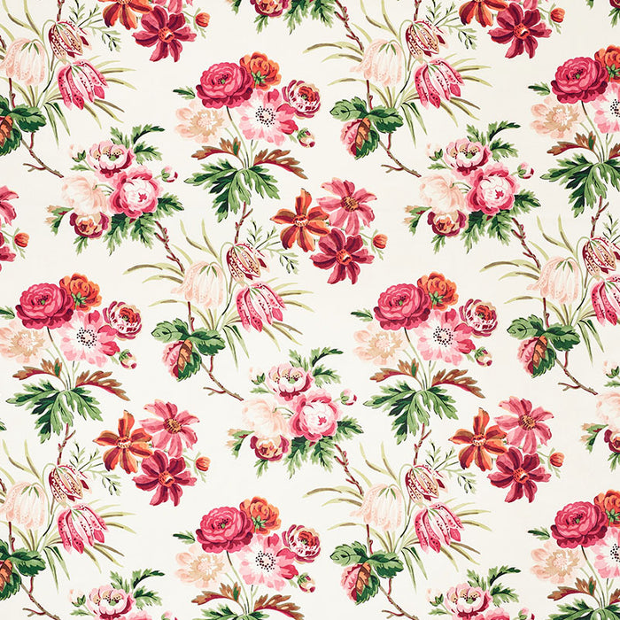 Schumacher Cecil Chintz Rose Fabric Sample 176813