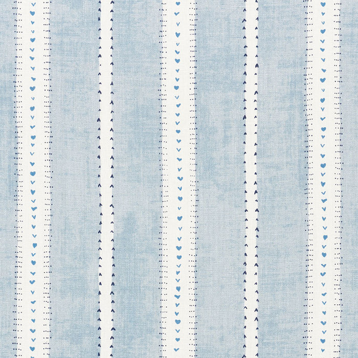 Schumacher Amour Blue Fabric 176940