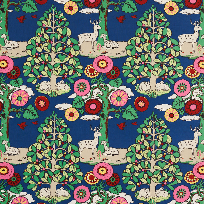 Schumacher Fantasy Forest Blue & Multi Fabric 176970