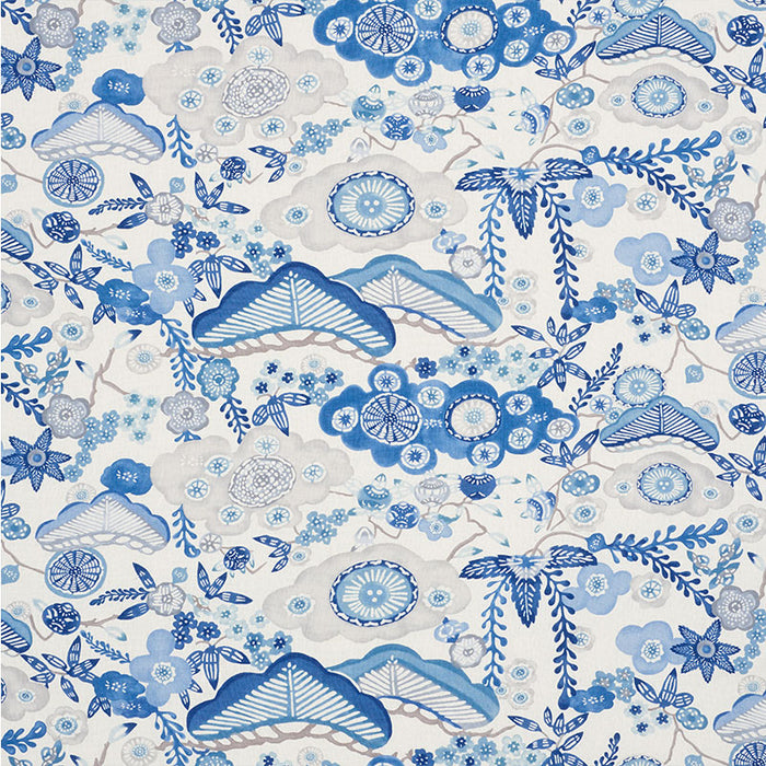 Schumacher Yume Blue Fabric Sample 177010