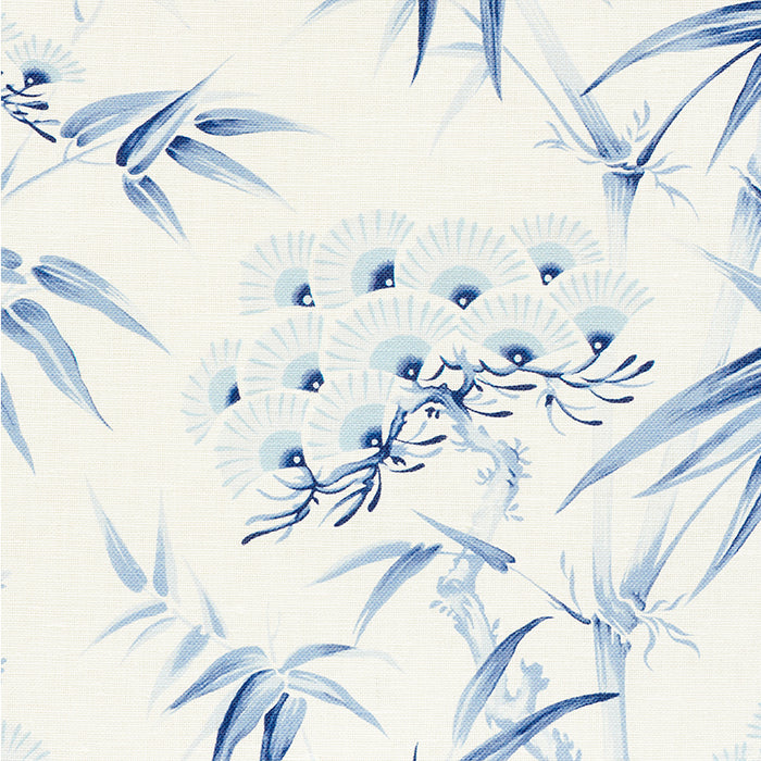 Schumacher Arita Floral Porcelain Fabric Sample 177040