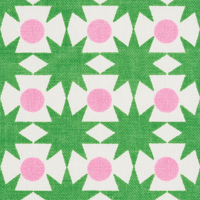 Schumacher Cosmos Watermelon Fabric Sample 177061