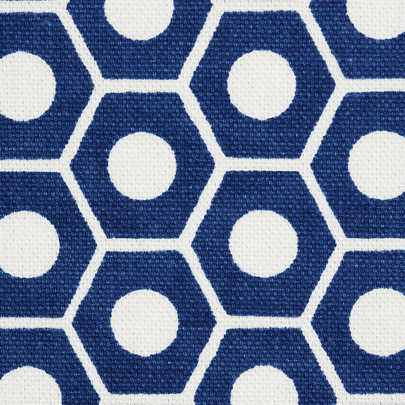 Schumacher Queen B Navy Fabric 177070