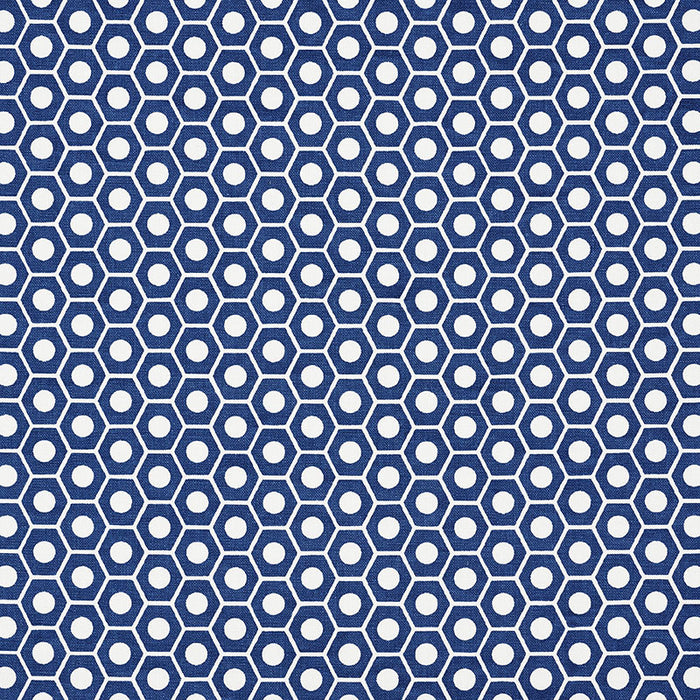 Schumacher Queen B Navy Fabric 177070