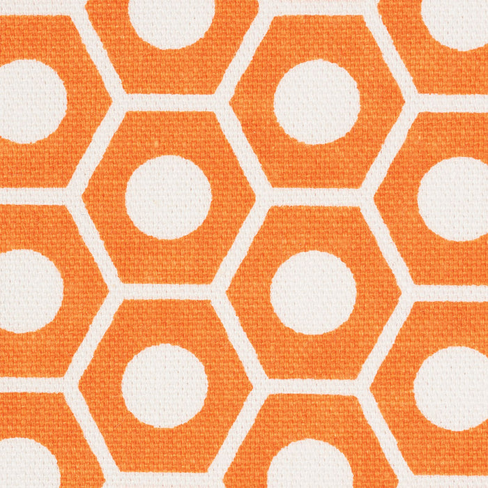 Schumacher Queen B Orange Fabric Sample 177073