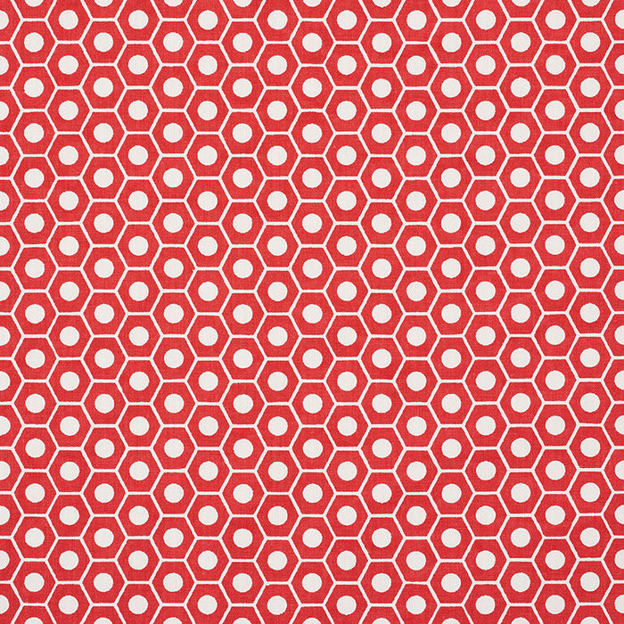 Schumacher Queen B Red Fabric Sample 177074