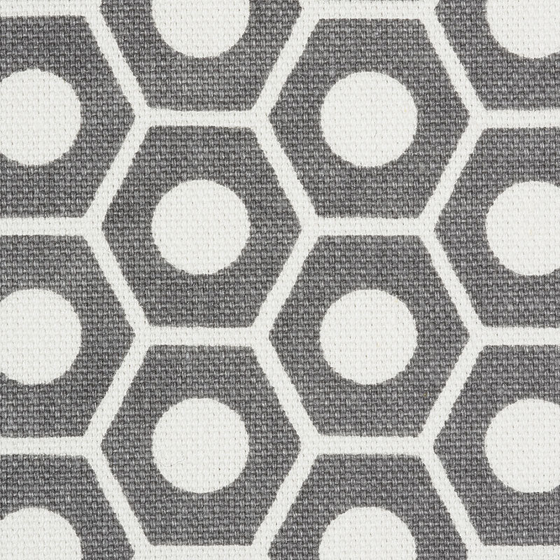 Schumacher Queen B Grey Fabric Sample 177077