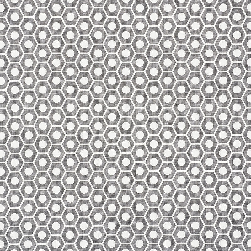 Schumacher Queen B Grey Fabric 177077