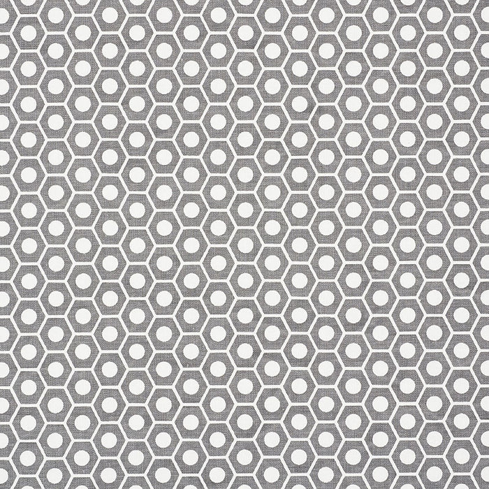 Schumacher Queen B Grey Fabric 177077