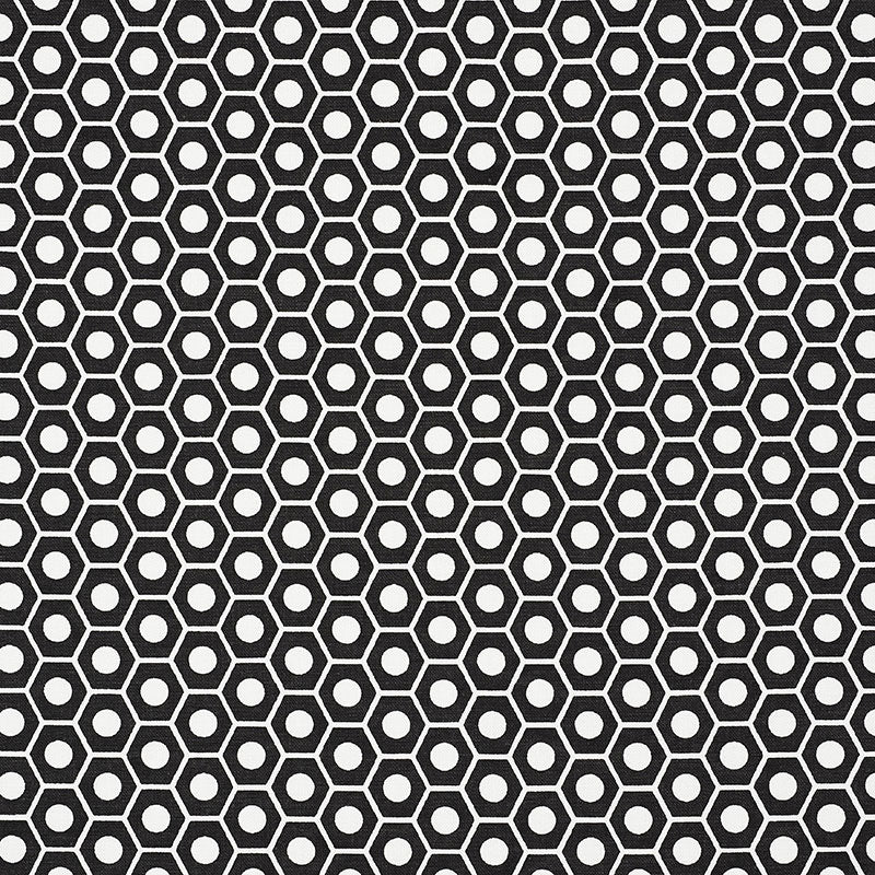 Schumacher Queen B Black Fabric 177078