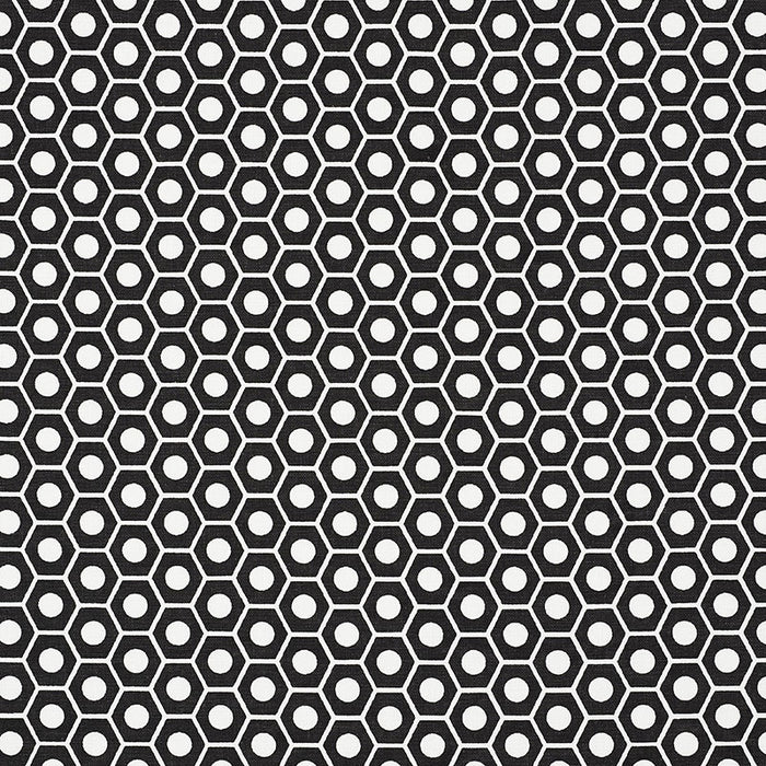 Schumacher Queen B Black Fabric Sample 177078