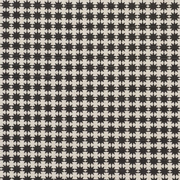 Schumacher Stella Black & Natural Fabric Sample 177087