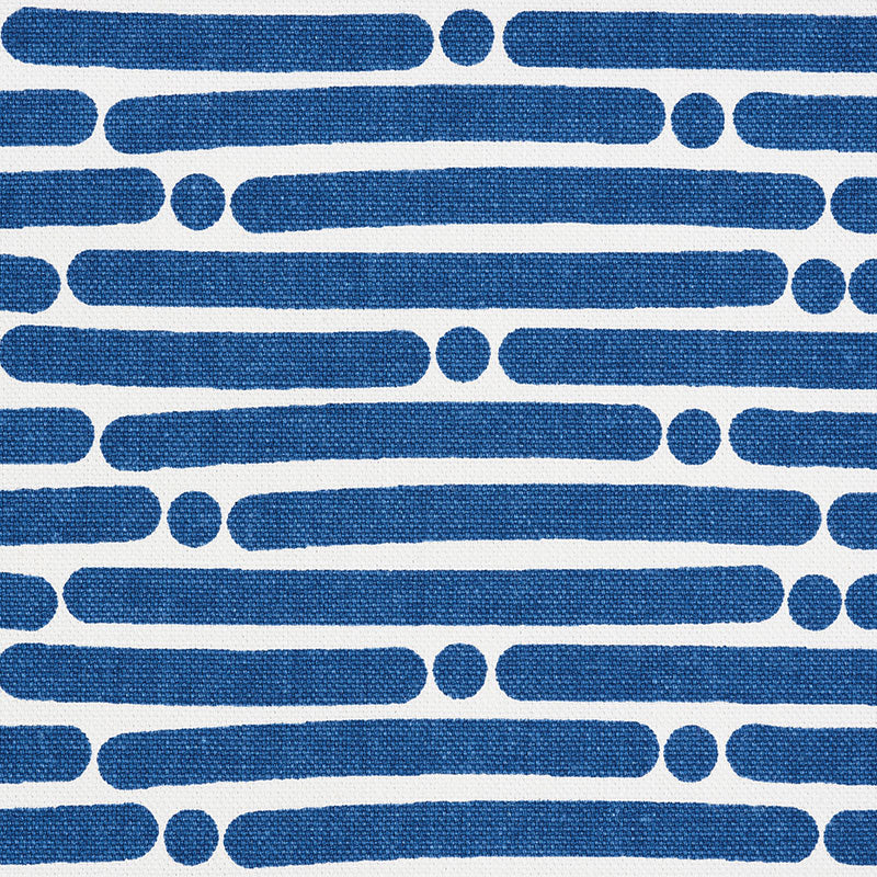 Schumacher Dot Dash Navy Fabric 177101