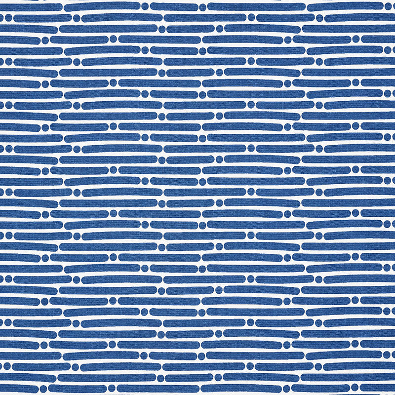 Schumacher Dot Dash Navy Fabric 177101