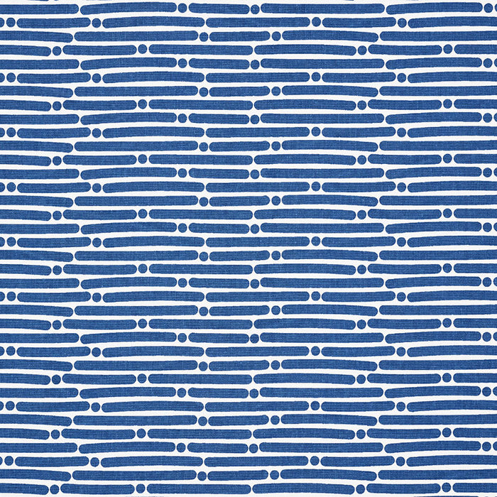 Schumacher Dot Dash Navy Fabric 177101