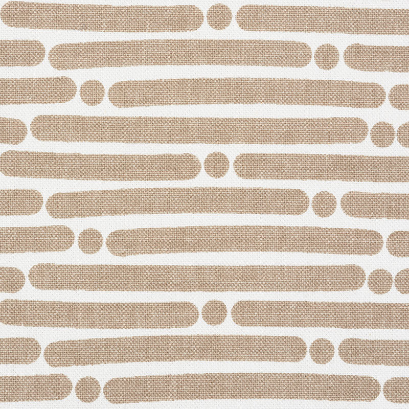 Schumacher Dot Dash Sand Fabric Sample 177103