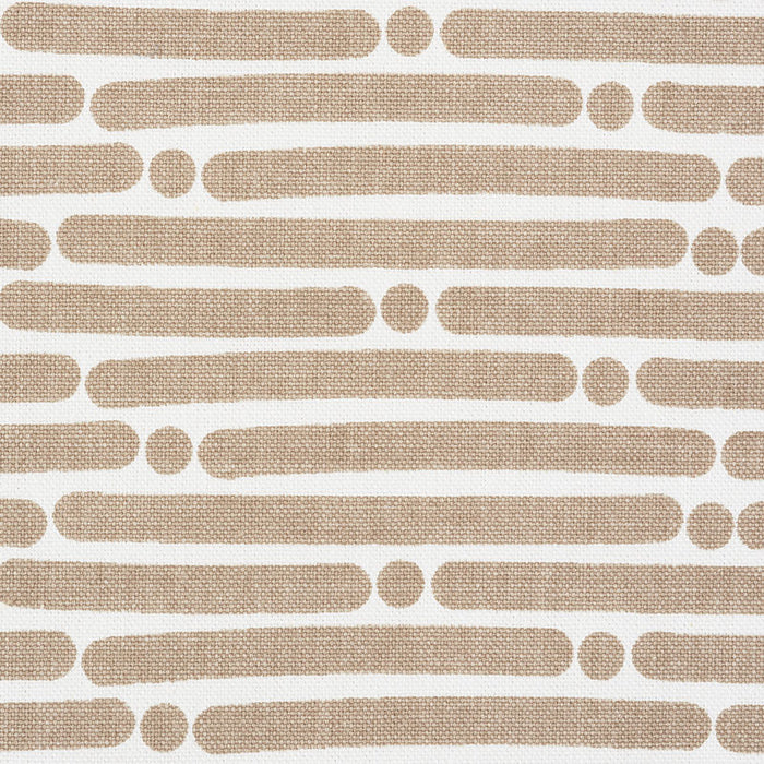 Schumacher Dot Dash Sand Fabric Sample 177103