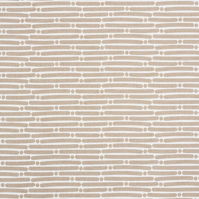 Schumacher Dot Dash Sand Fabric Sample 177103