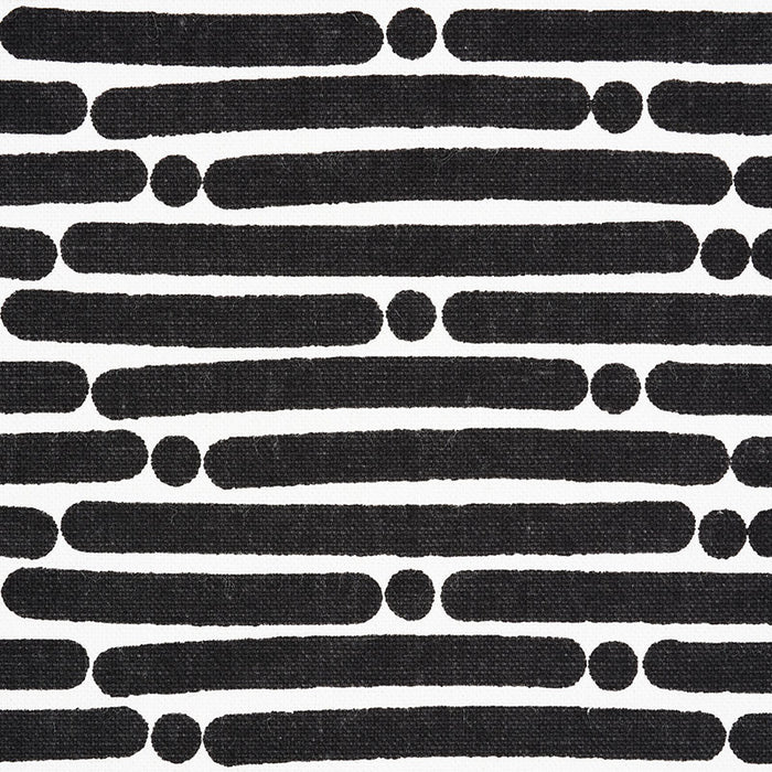 Schumacher Dot Dash Black Fabric Sample 177105