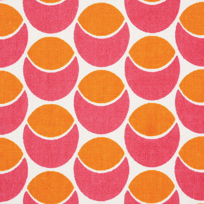 Schumacher Buds Pink & Orange Fabric Sample 177153