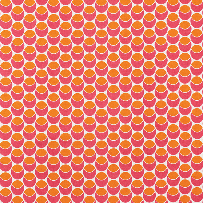 Schumacher Buds Pink & Orange Fabric Sample 177153