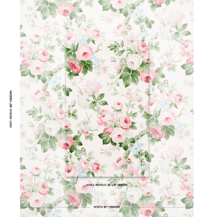 Schumacher Nancy Floral Petal Fabric Sample 177203