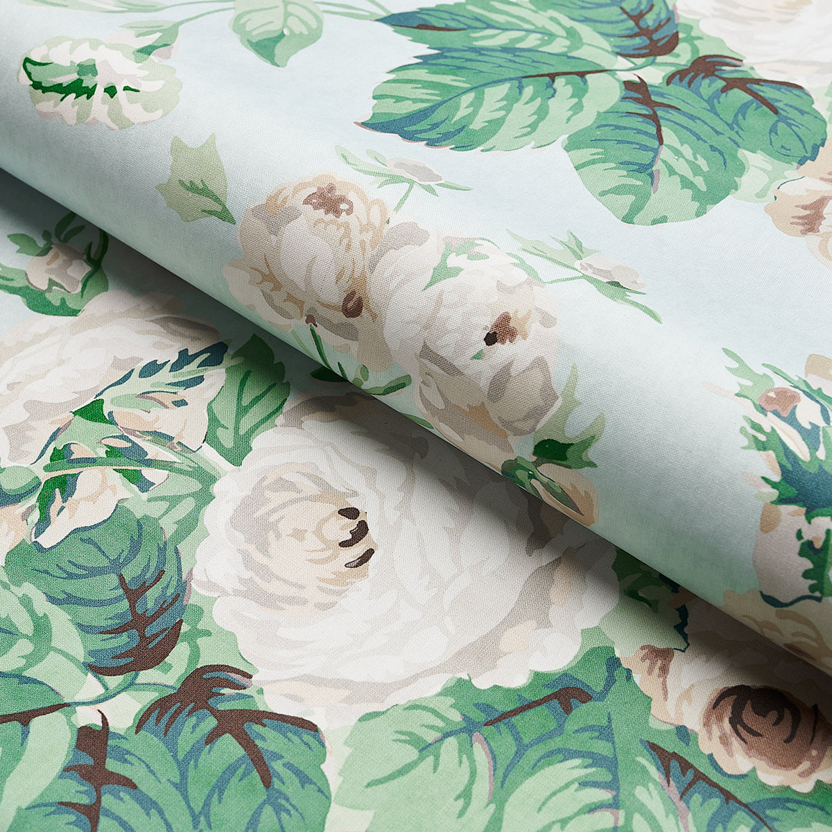 Schumacher Nancy Floral Seafoam Fabric 177204