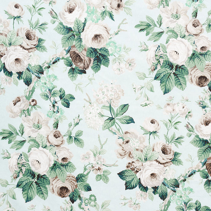 Schumacher Nancy Floral Seafoam Fabric 177204