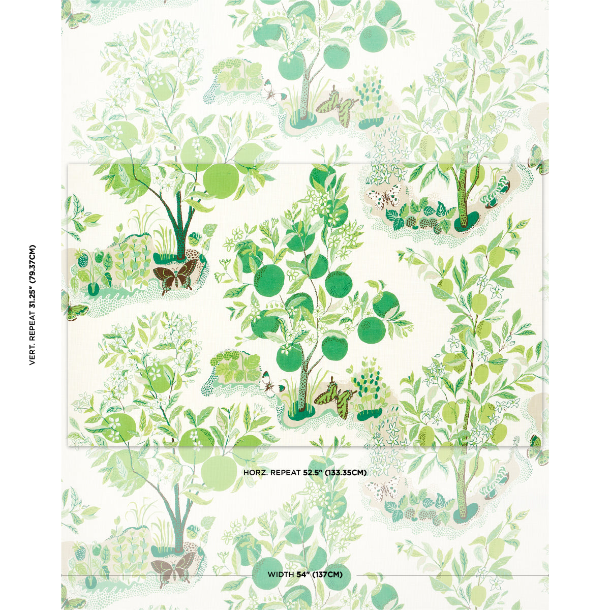 Schumacher Citrus Garden Indoor/Outdoor Leaf Fabric 177332