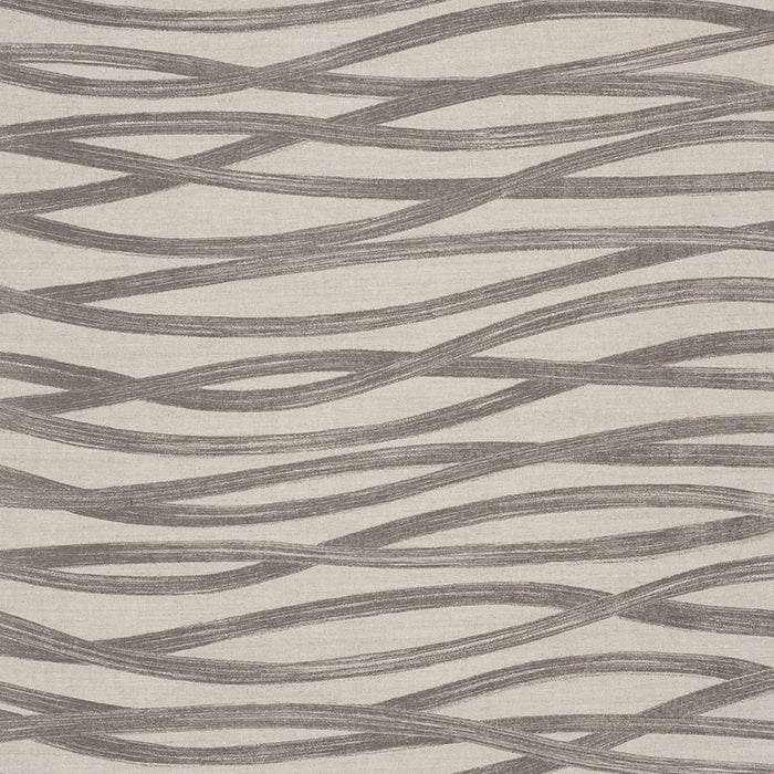 Schumacher Brushstrokes Charcoal Fabric 177340