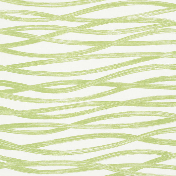 Schumacher Brushstrokes Leaf Fabric Sample 177343