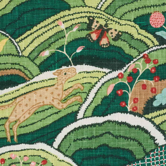 Schumacher Rolling Hills Green Fabric 177381