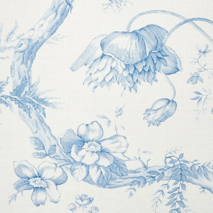 Schumacher Toile De Fleurs Delft Fabric 177400