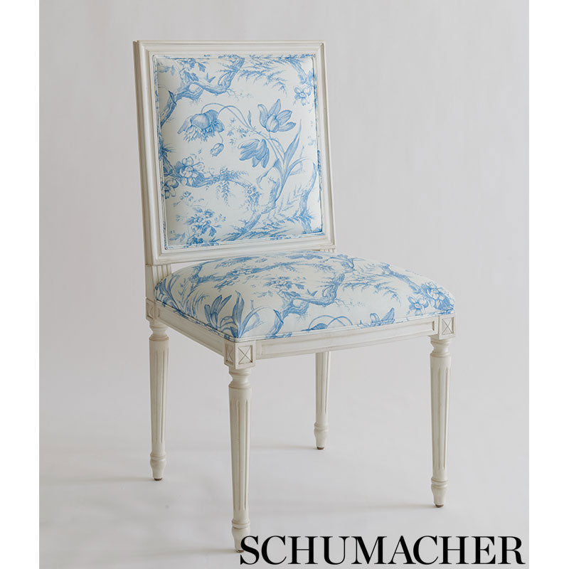 Schumacher Toile De Fleurs Delft Fabric 177400