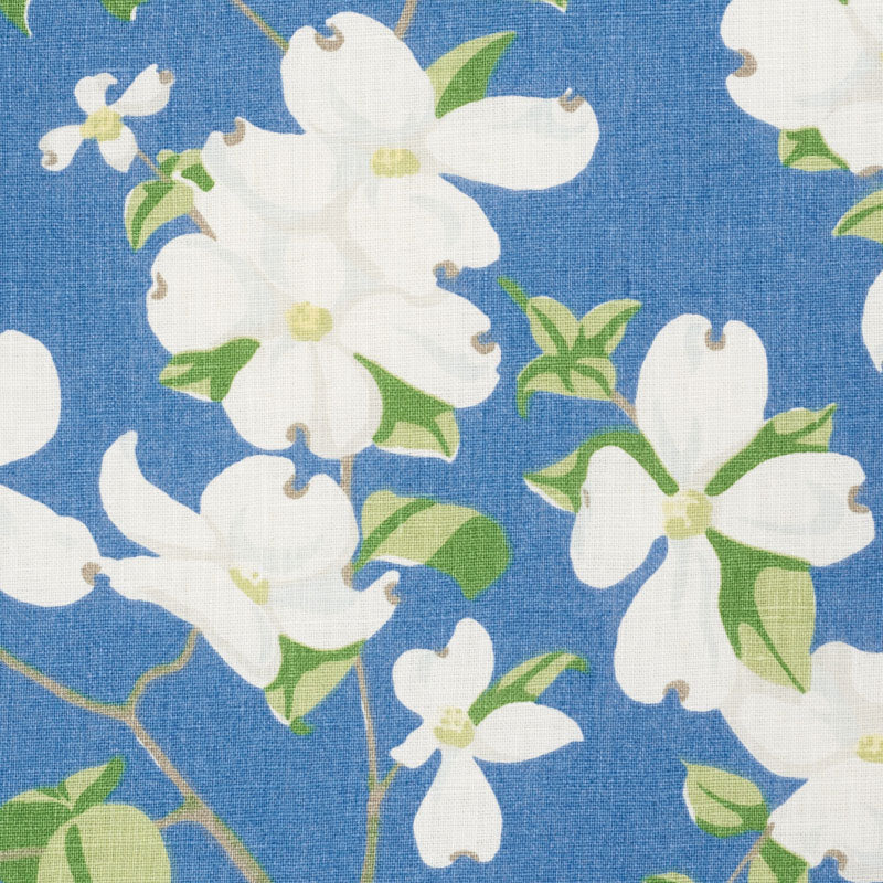 Schumacher Blooming Branch Blue Fabric 177411