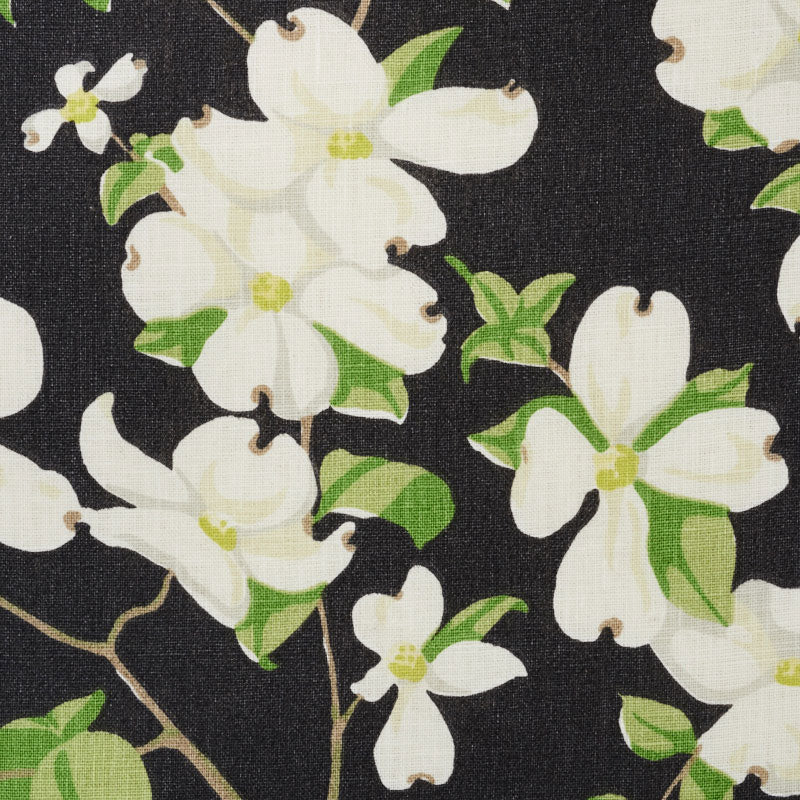 Schumacher Blooming Branch Black Fabric 177412