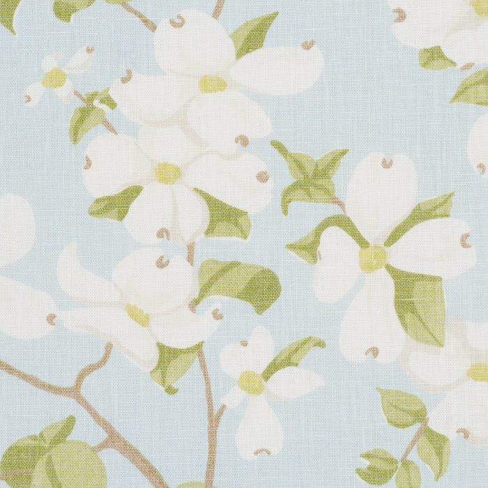 Schumacher Blooming Branch Sky Fabric Sample 177413