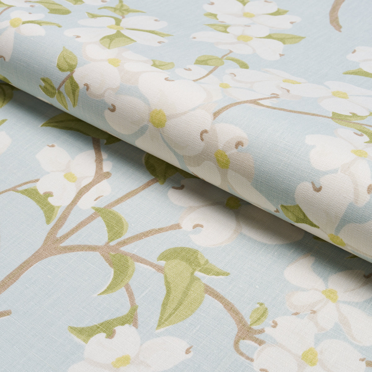 Schumacher Blooming Branch Sky Fabric 177413