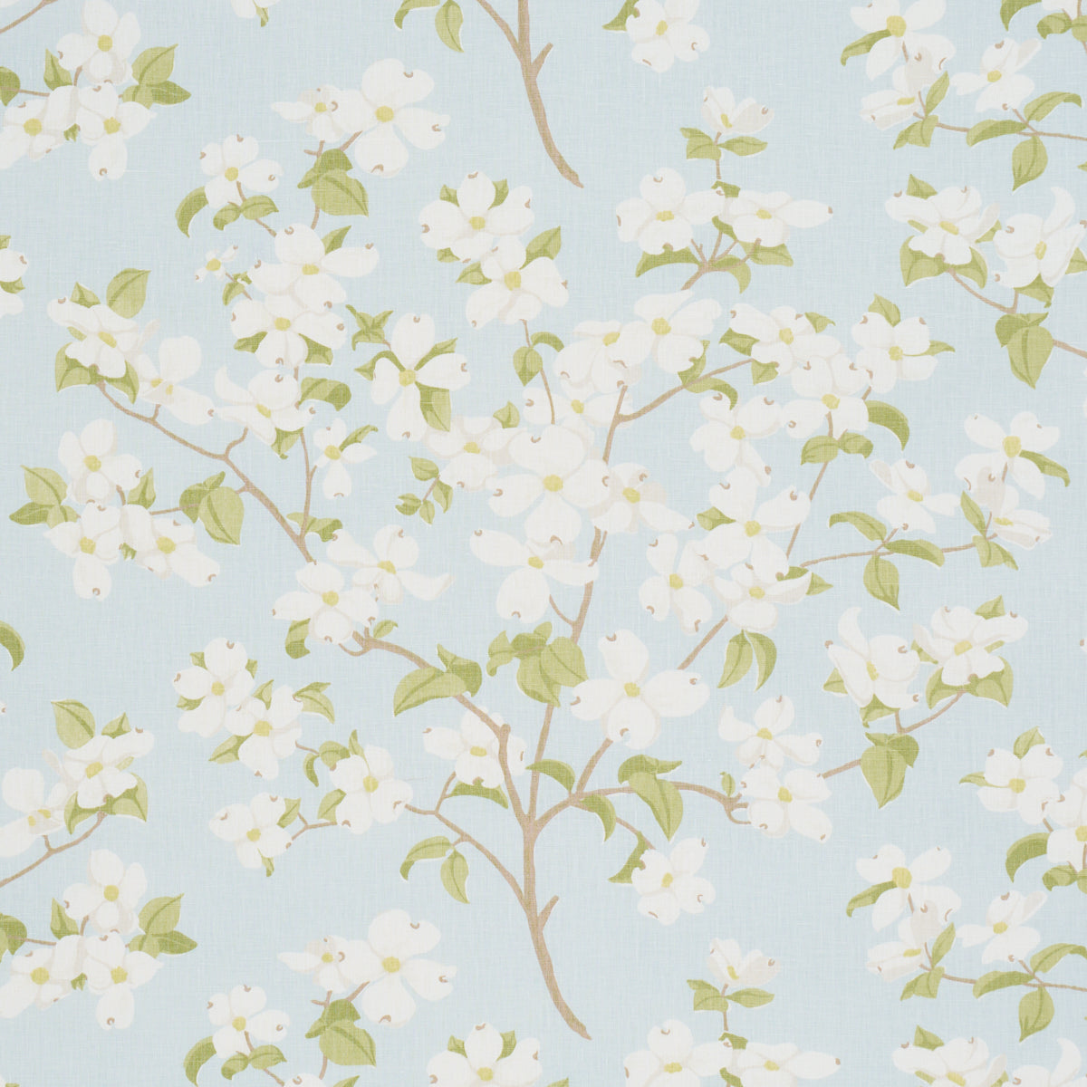 Schumacher Blooming Branch Sky Fabric 177413