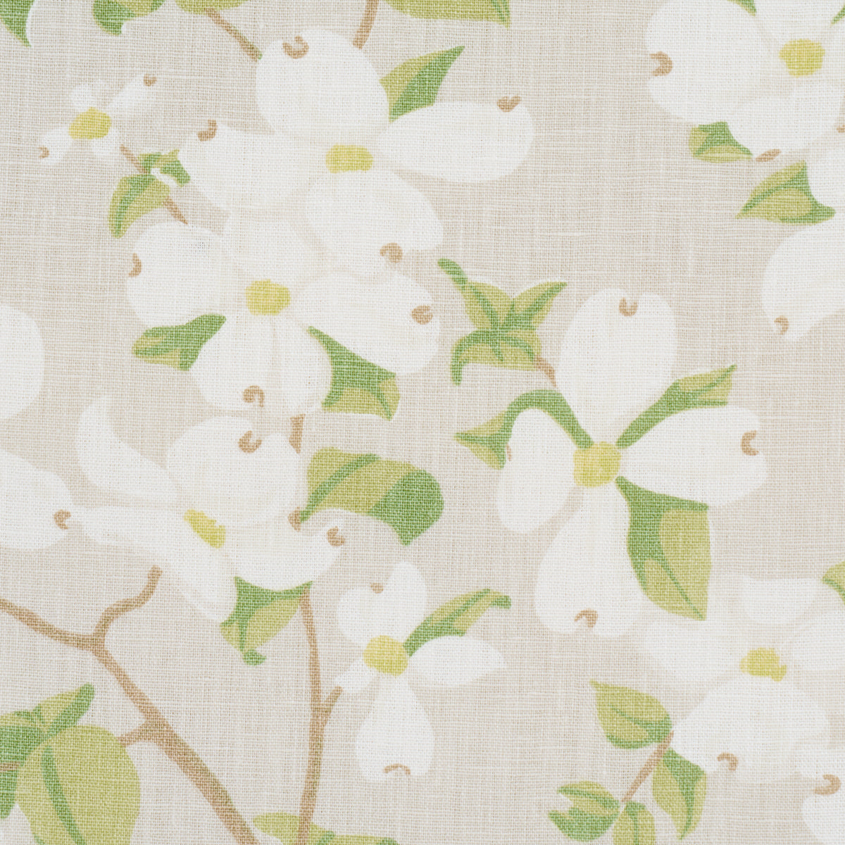 Schumacher Blooming Branch Dove Fabric 177414