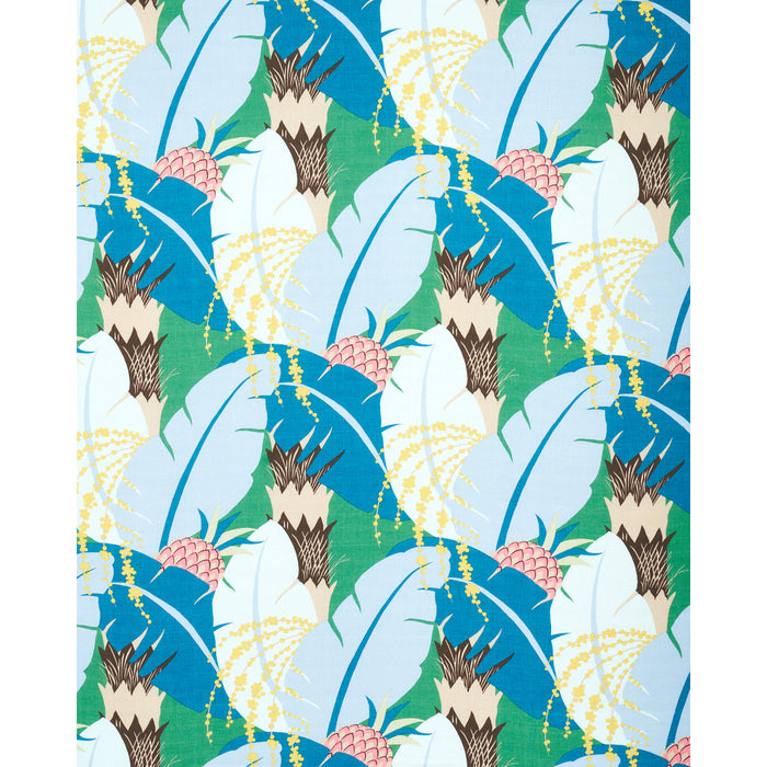 Schumacher Ananas Peacock Fabric 177541