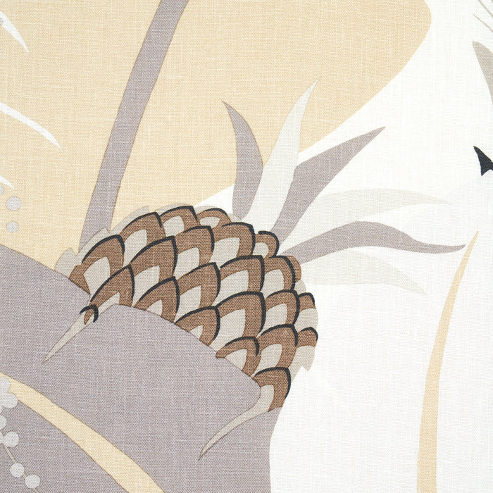 Schumacher Ananas Neutral Fabric Sample 177542