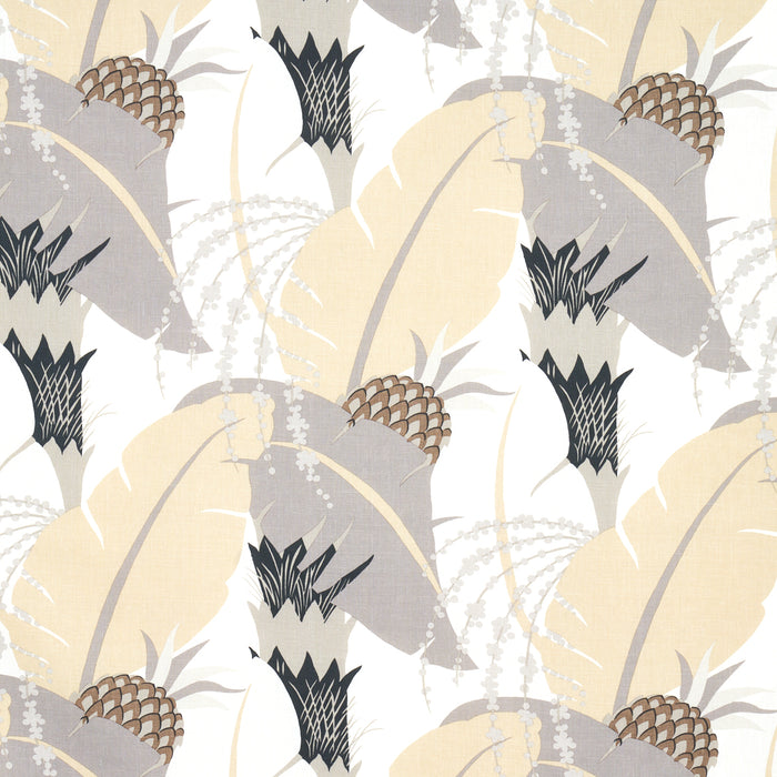 Schumacher Ananas Neutral Fabric Sample 177542