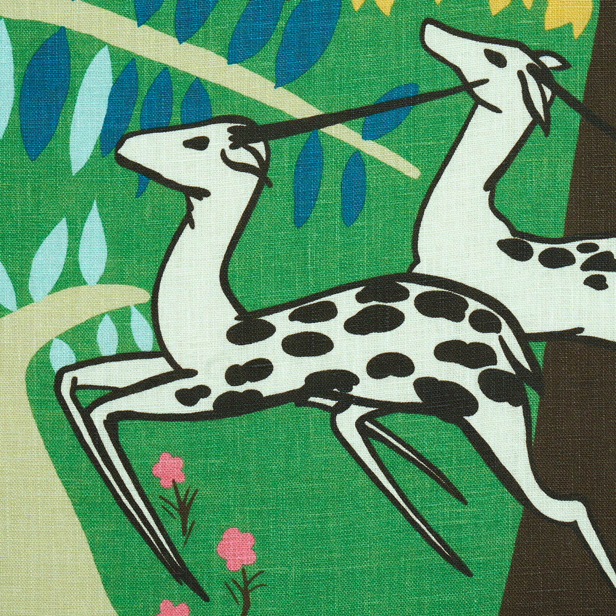 Schumacher Antelopes Jade Fabric 177570