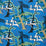 Schumacher Antelopes Cobalt Fabric Sample 177572