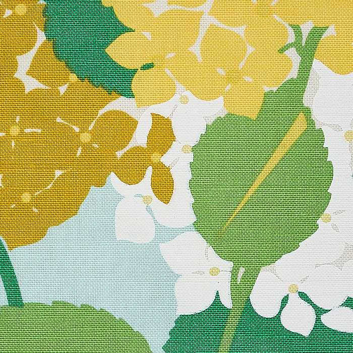 Schumacher Hydrangea Yellow Fabric 177581