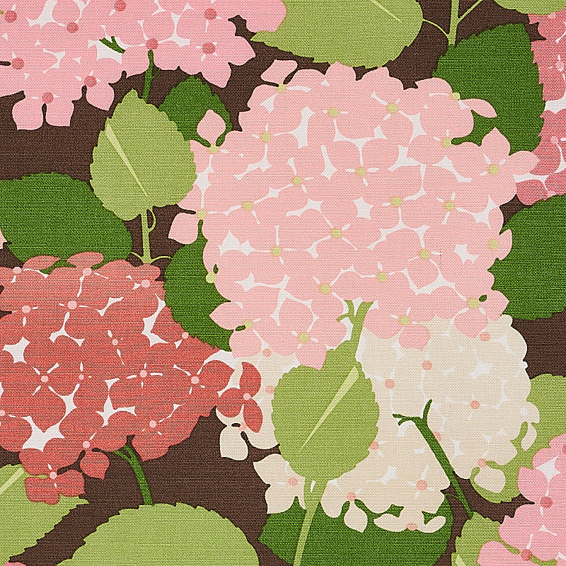 Schumacher Hydrangea Pink Fabric 177582